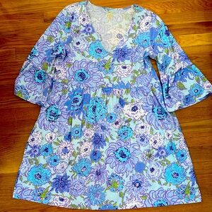 Lilly Pulitzer Jannie 3/4 Sleeve “Let It Gogh” Dress Sz XL